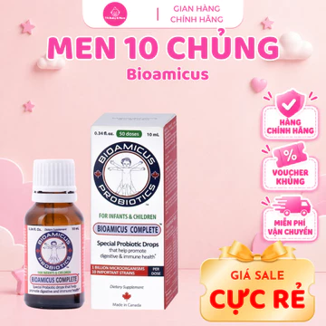 BioAmicus Complete Men 10 Chủng Hỗ Trợ Cải Thiện Hệ Vi Sinh Đường Ruột Cho Bé - Men Vi Sinh Cho Bé