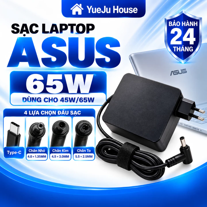 Sạc dùng cho Laptop Asus sạc Asus 65w, sạc Asus vivobook cenbook Expert ProArt 65W
