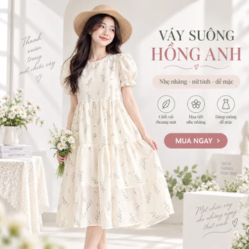 Váy Hoa Nhí. Đầm bầu dáng dài họa tiết hoa xinh xắn. Đầm hoa nhí tơ 2 lớp mặc đi làm đi tiệc thoải mái