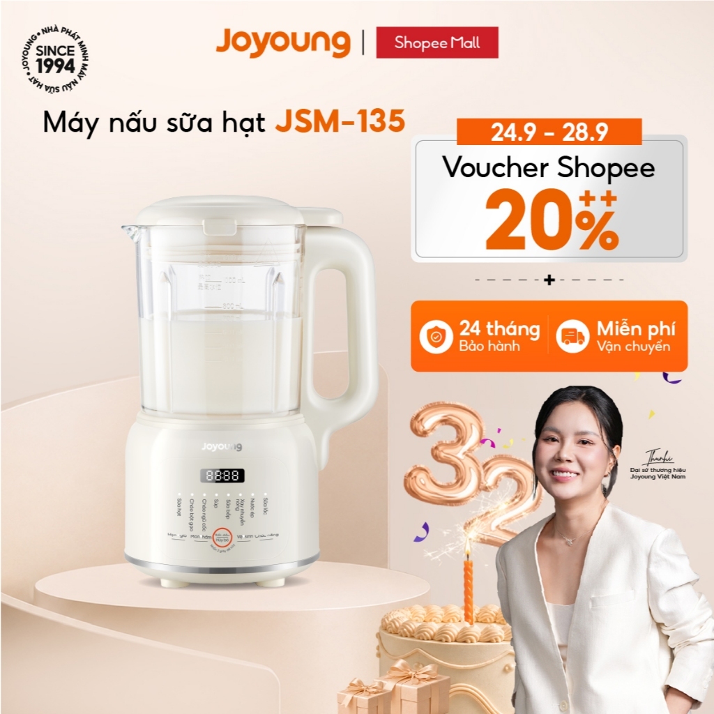 Máy nấu sữa hạt Joyoung JSM-135 | Dung tích 1.2L | Công suất 400W