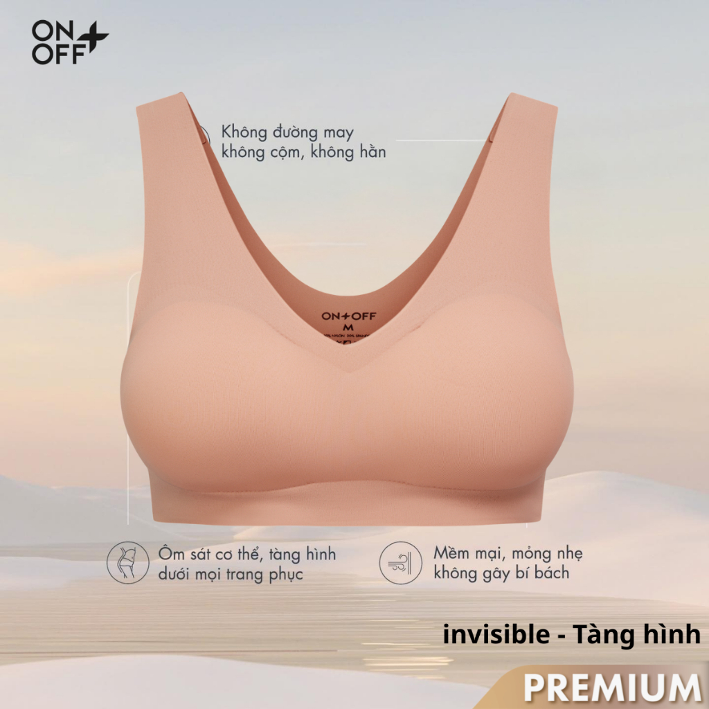 Áo bra nữ tàng hình công nghệ boning ôm sát không lộ viền ONOFF Extra -16UE23A023