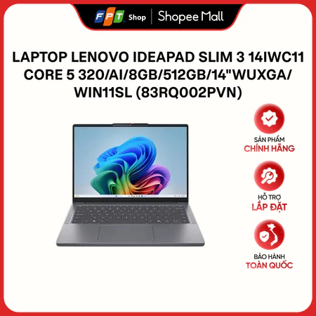 Laptop Lenovo IdeaPad Slim 3 14IWC11 Core 5 320/AI/8GB/512GB/14"WUXGA/Win11SL (83RQ002PVN)