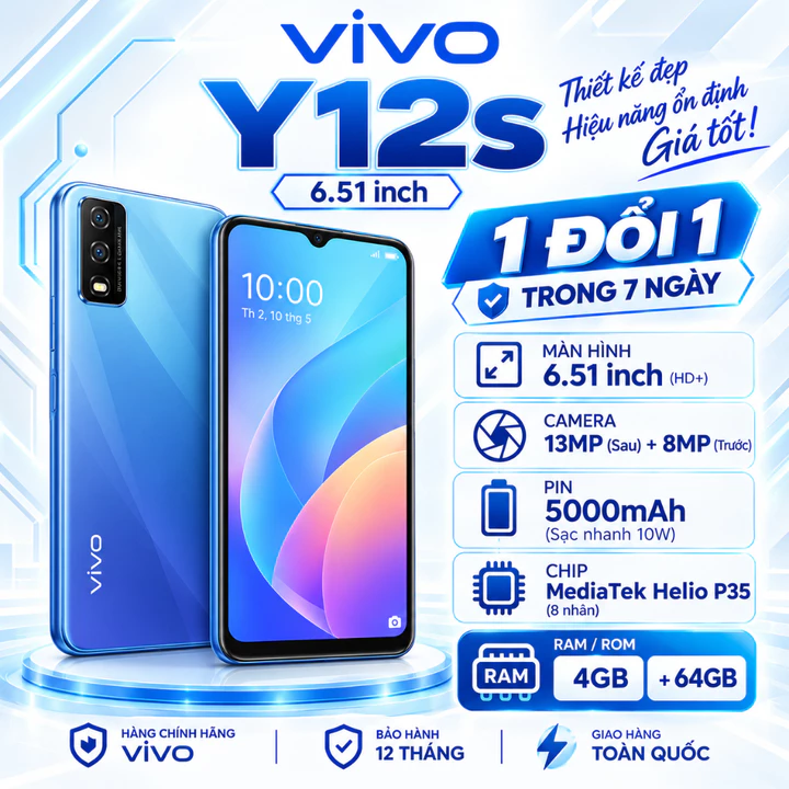 📱 VIVO Y12s CŨ – MÁY ĐẸP, DÙNG ỔN ĐỊNH 🔥