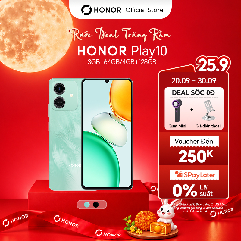 Điện thoại Honor Play 10 4GB+128GB/3GB+64GB | Pin 5000mAh | Màn hình 6.74" | Bảo hành 18 Tháng