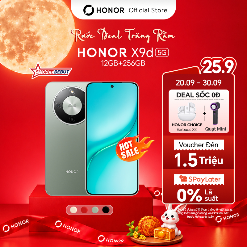 [ƯU ĐÃI ĐỘC QUYỀN] Điện Thoại HONOR X9d 5G 12GB + 256GB | Pin 8300mAh | Camera AI OIS 108 MP| BH 24 Tháng