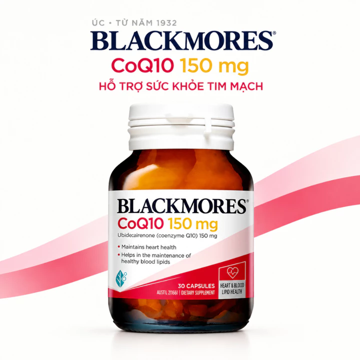 Viên Uống Bổ Tim CoQ10 Blackmores 150mg 30 Viên - Hỗ Trợ Tim Mạch Và Điều Hoà Huyết Áp