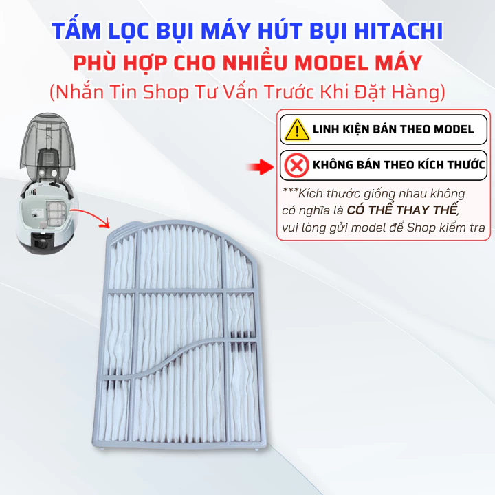 Tấm Lọc Bụi Tương Thích Máy Hút Bụi HITACHI Phù Hợp Nhiều Model, Màng Lọc Bụi Hepa Đa Dạng Model Máy Hút Bụi Hitachi
