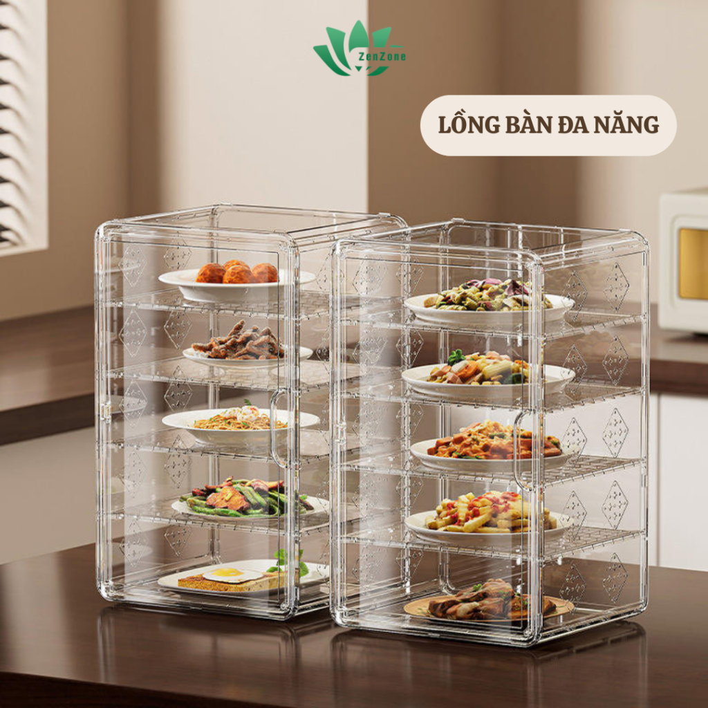 Lồng Bàn Đa Tầng Đa Năng Gấp Gọn ZenZone, Đựng Thức Ăn Tiện Lợi Cho Nhà Bếp - Bảo Quản Thức Ăn