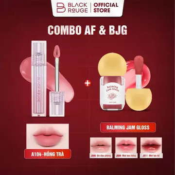 [Combo] Son Kem Black Rouge Air Fit Velvet Lite + Son Bóng Dưỡng Ẩm Balming Jam Gloss