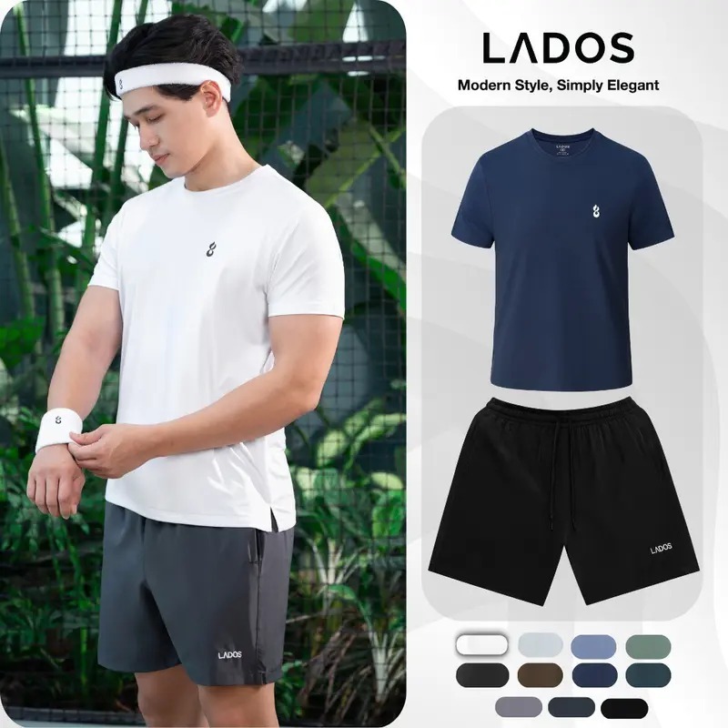 Bộ quần áo thể thao nam đẹp cao cấp LADOS-7175 thoáng mát, co giãn năng động, thời trang (Áo 9253 quần 4173)