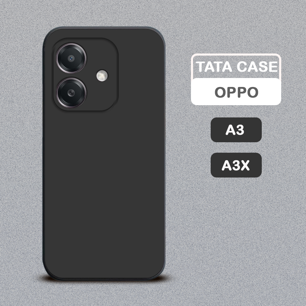 Ốp lưng cho Oppo A3, A3X tpu cạnh vuông dẻo đen nhám