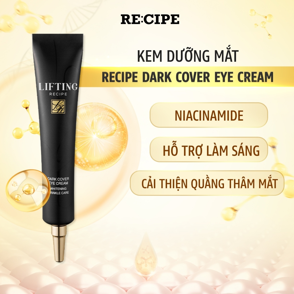 Kem Mắt RECIPE Giảm Thâm Mắt, Chống Lão Hóa - Recipe Lifting Dark Cover Eye Cream 30ml
