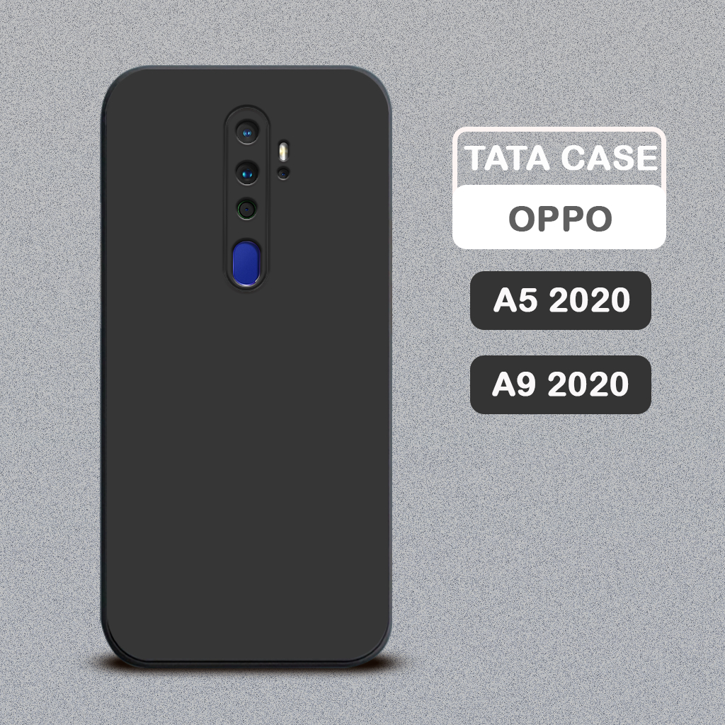 Ốp lưng cho Oppo A5 (2020) / A9 (2020) tpu cạnh vuông dẻo đen nhám