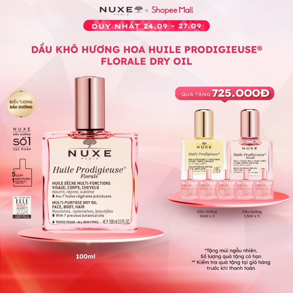 Dầu dưỡng khô đa năng Hương Hoa Nuxe Huile Prodigieuse Florale 100ml