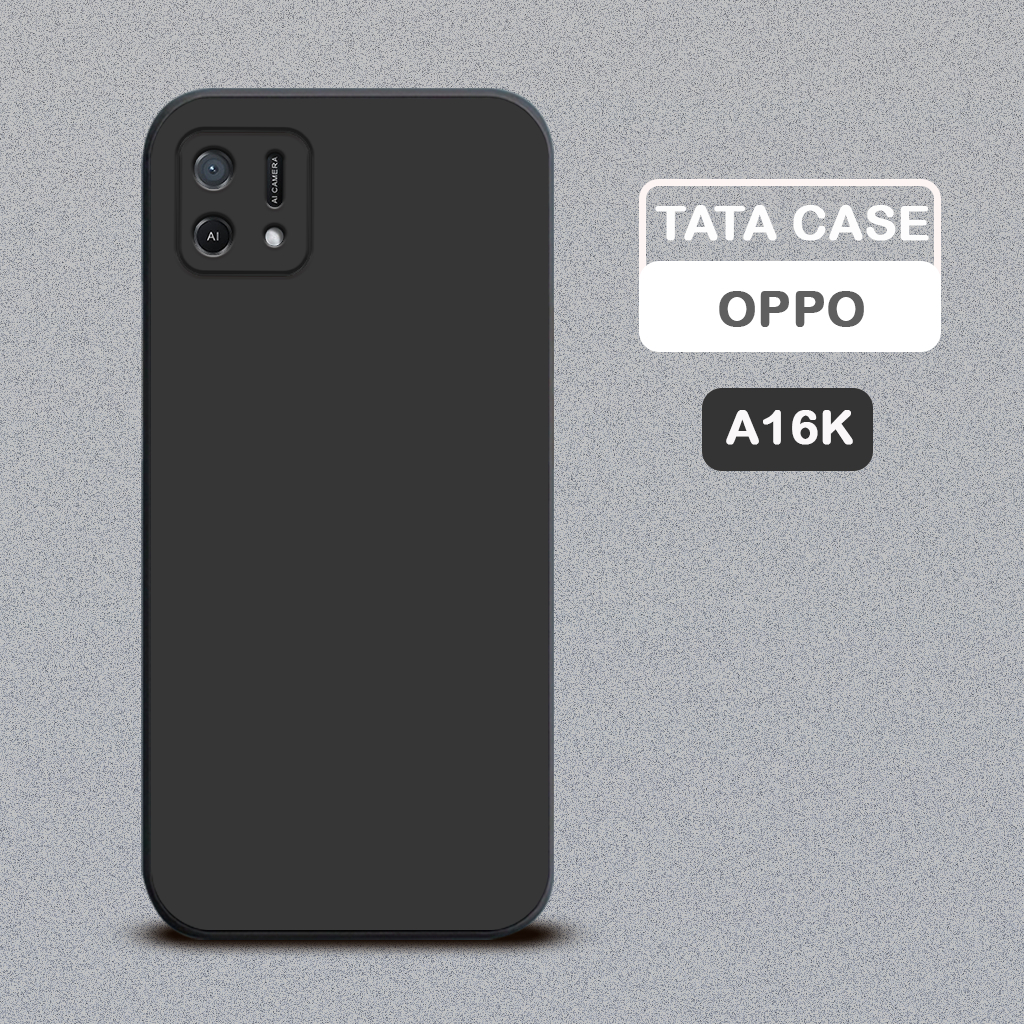 Ốp lưng cho Oppo A16K tpu cạnh vuông dẻo đen nhám