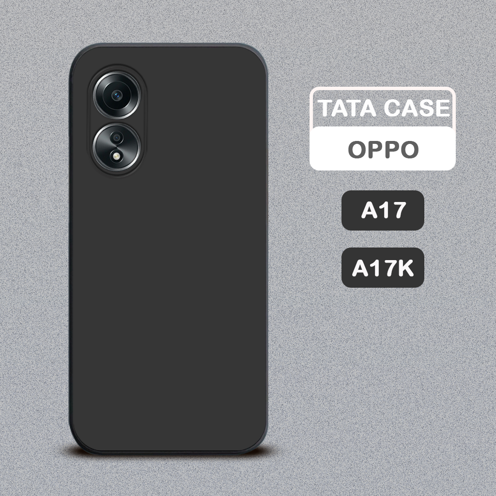 Ốp lưng cho Oppo A17/ A17K tpu cạnh vuông dẻo đen nhám
