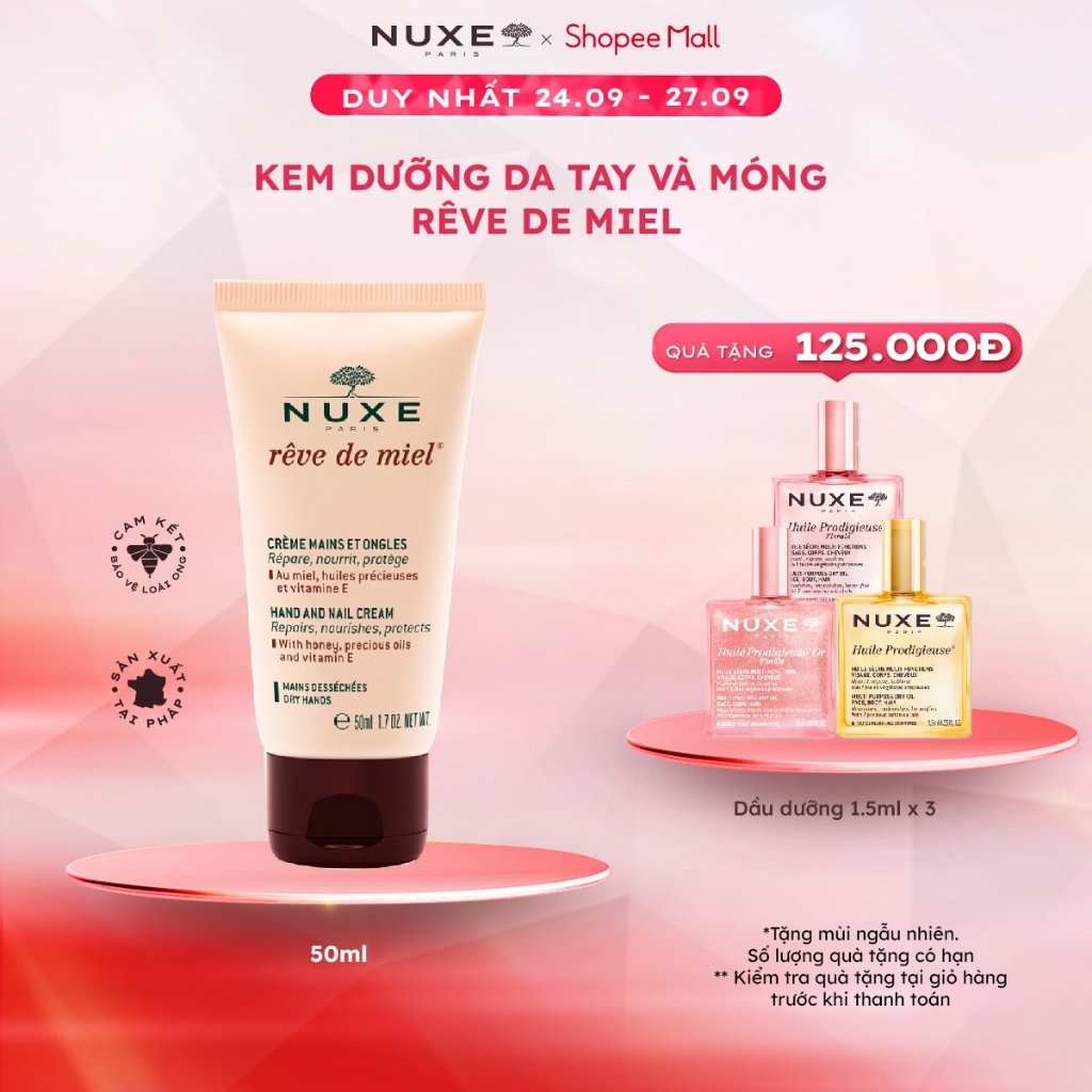 Kem dưỡng da tay và móng Nuxe Rêve de Miel® 50ml