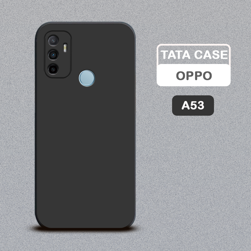 Ốp lưng cho Oppo A53 tpu cạnh vuông dẻo đen nhám