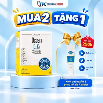 Vitamin D3K2 Ocean Dạng Xịt Bổ Sung Vitamin D3, Vitamin K2 20ml Tăng Cường Hấp Thu Canxi Và Dưỡng Chất