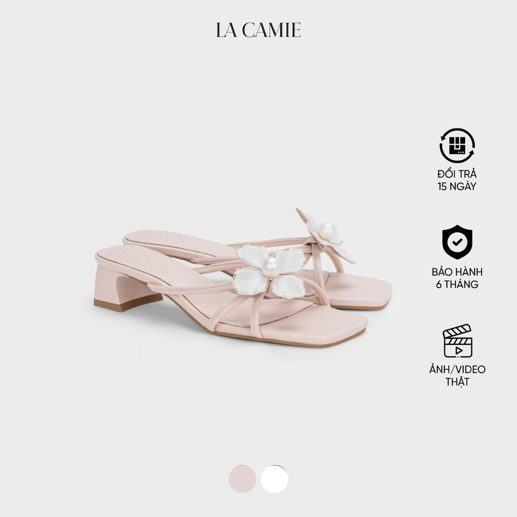 Dép cao gót được làm từ chất liệu DA MICROFIBER với thiết kế cao cấp mềm mại thương hiệu La Camie DC6LB0607