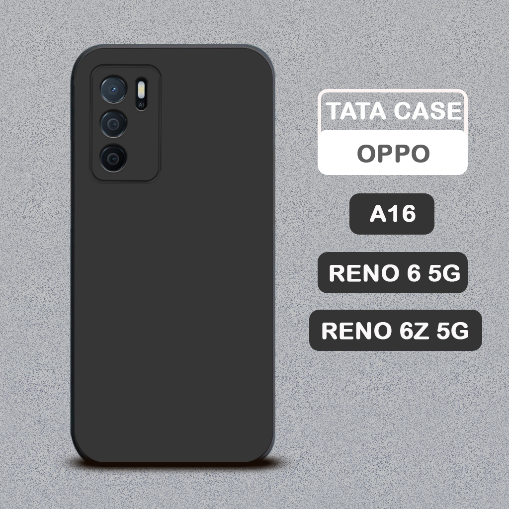 Ốp lưng cho Oppo Reno 6 5G / Reno 6Z 5G / A16 tpu cạnh vuông dẻo đen nhám