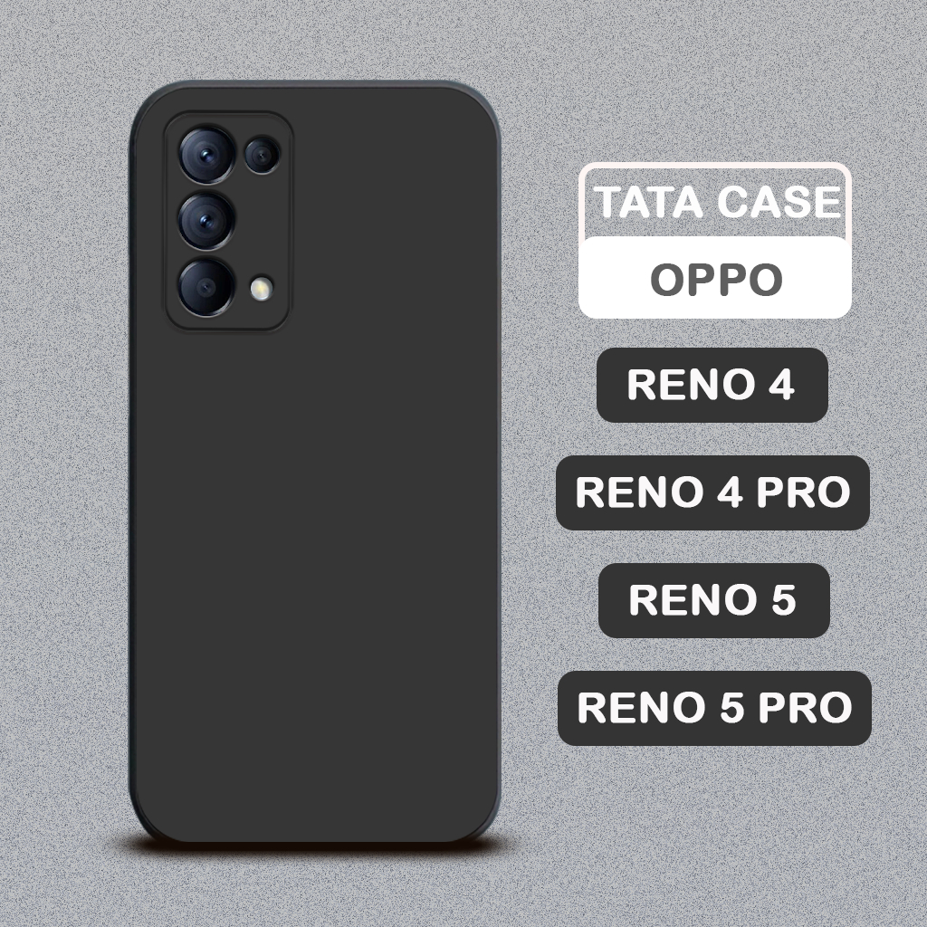 Ốp lưng cho Oppo Reno 4 / Reno 4 Pro / Reno 5 / Reno 5 Pro tpu cạnh vuông dẻo đen nhám