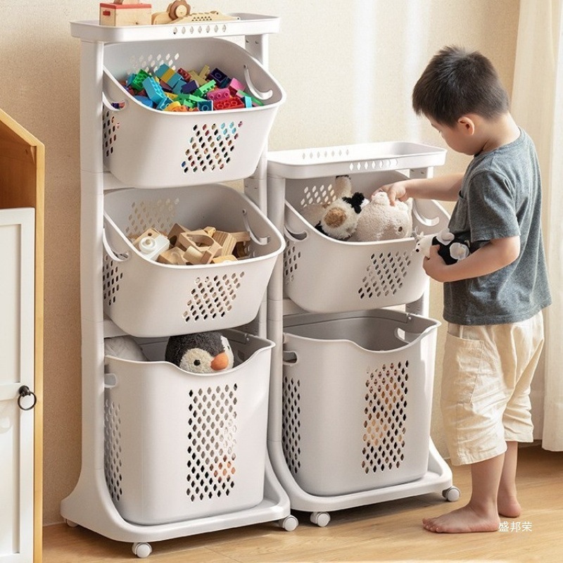 Giá để đồ mới, giỏ đựng quần áo bẩn, giá để đồ gia dụng, nhà tắm, nhà vệ sinh có bánh xe tiện lợi