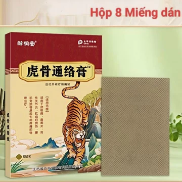 Cao Dán Nóng Con Hổ – Miếng Dán Xương Khớp Xạ Hương Tráng Cốt Cao, Giảm Đau Lưng, Đau Vai Gáy, Khớp, Thư Giãn Cơ, 8 Miế