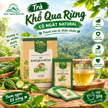 Trà Khổ Qua Rừng (Mướp Đắng) Hộp 25 Túi Lọc - Đặc Sản Tây Nguyên