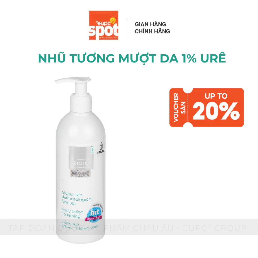 Nhũ tương Mượt da toàn thân 1% Urê Ziaja Med 400ml [Bao bì mới]