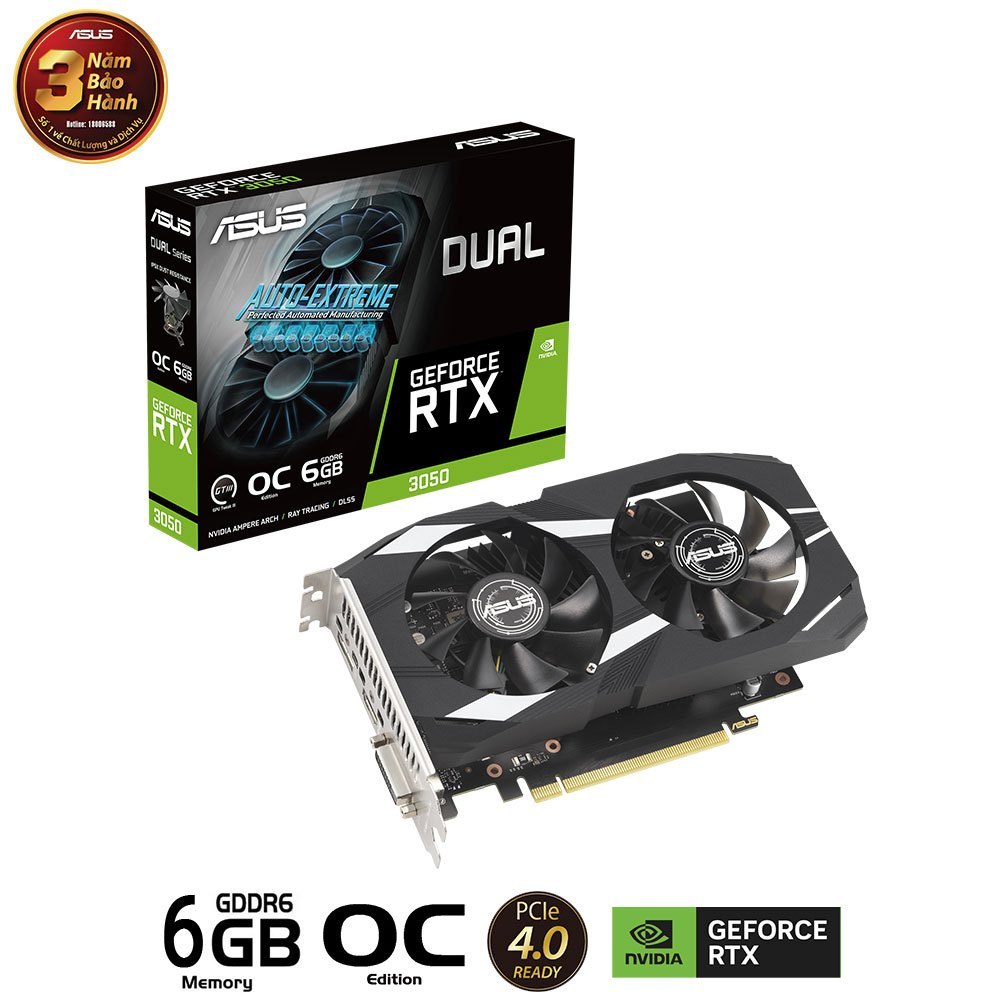 [SP MỚI FULL VAT] VGA CARD MÀN HÌNH ASUS Dual GeForce RTX 3050 6GB - BẢO HÀNH 36 THÁNG | BigBuy360 - bigbuy360.vn