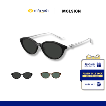 Kính Mát Nữ MOLSION MM3008 , Kính Mát Oval Thời Trang, Kính Mát Acetate Cao Cấp , Kính Mát Chính Hãng Mắt Việt