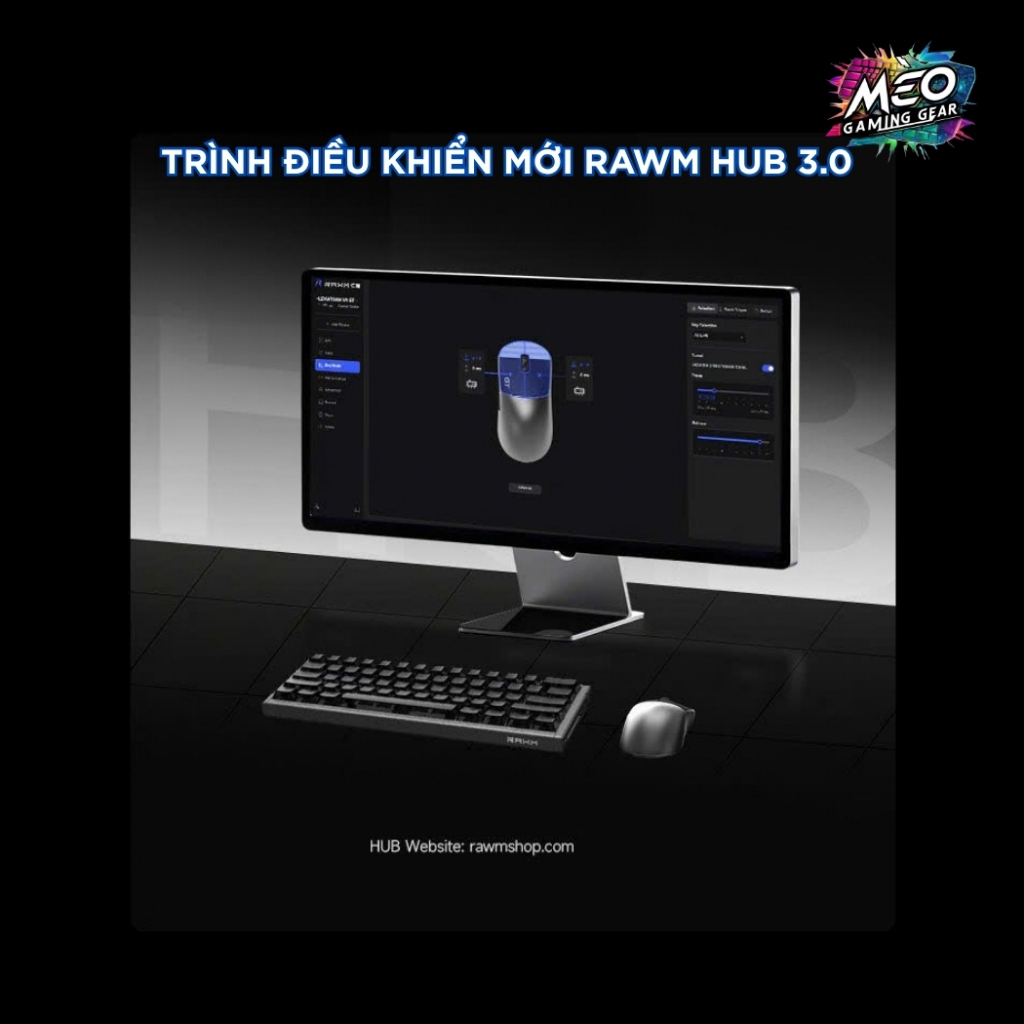 Chuột không dây Gaming RAWM Leviathan V4GT - PAW 3950 45K - Dual Polling Rate 8K - 54g | BigBuy360 - bigbuy360.vn