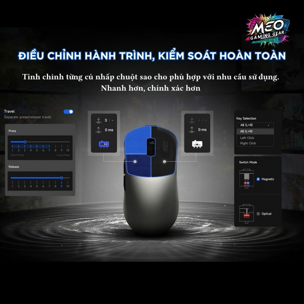 Chuột không dây Gaming RAWM Leviathan V4GT - PAW 3950 45K - Dual Polling Rate 8K - 54g | BigBuy360 - bigbuy360.vn