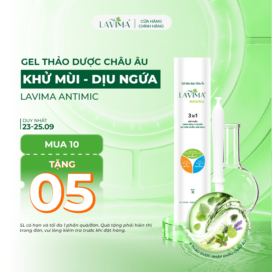 Gel Phụ Khoa Lavima Antimic (Đũa Thần Inner) Làm Sạch - Khử Mùi - Dịu Ngứa Nhanh Tại Chỗ, Bút 3g