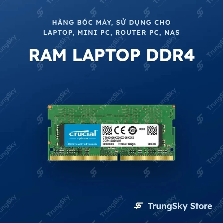 RAM LAPTOP DDR4 4GB 8GB cho Laptop, Mini PC, Router PC Bus 2400, 2666, 3200Mhz