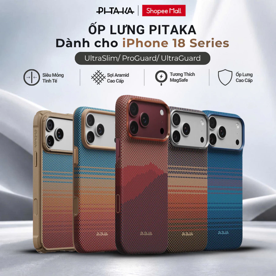 Ảnh ốp lưng PITAKA sợi Aramid cho iPhone