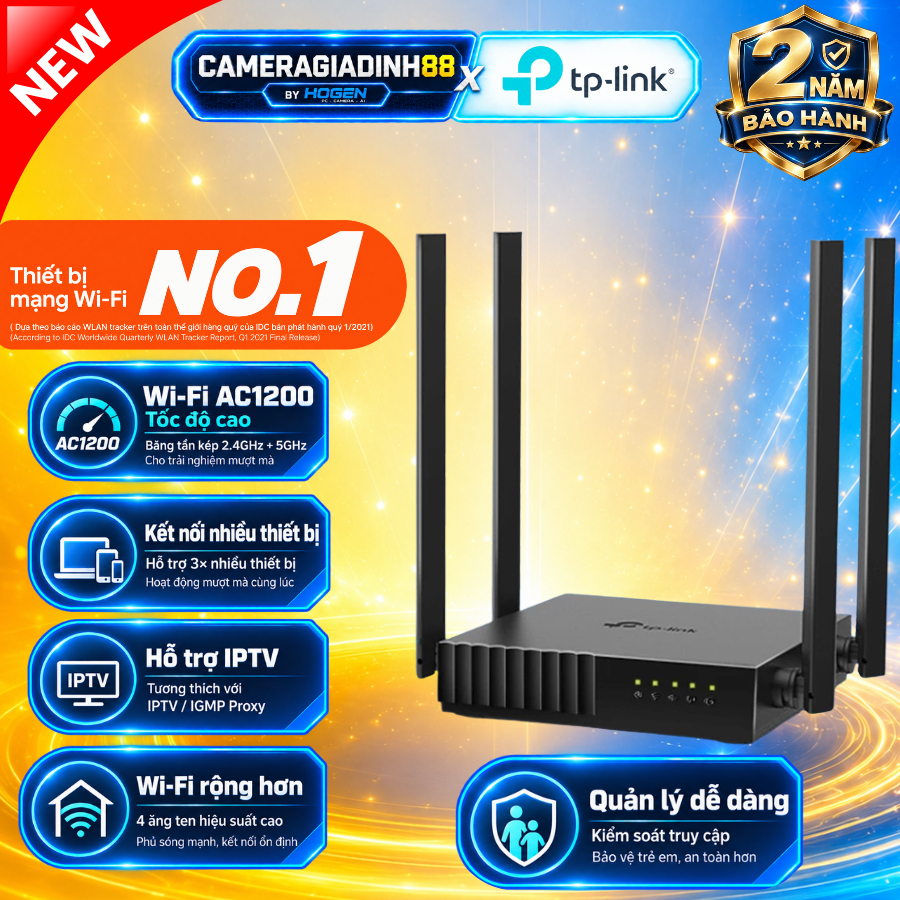 Bộ Phát Wifi TP-Link Archer C54/ C64/ C86 | Tốc Độ Cao | Băng Tần Kép Chuẩn AC | Độ Trễ Thấp BH 24TH