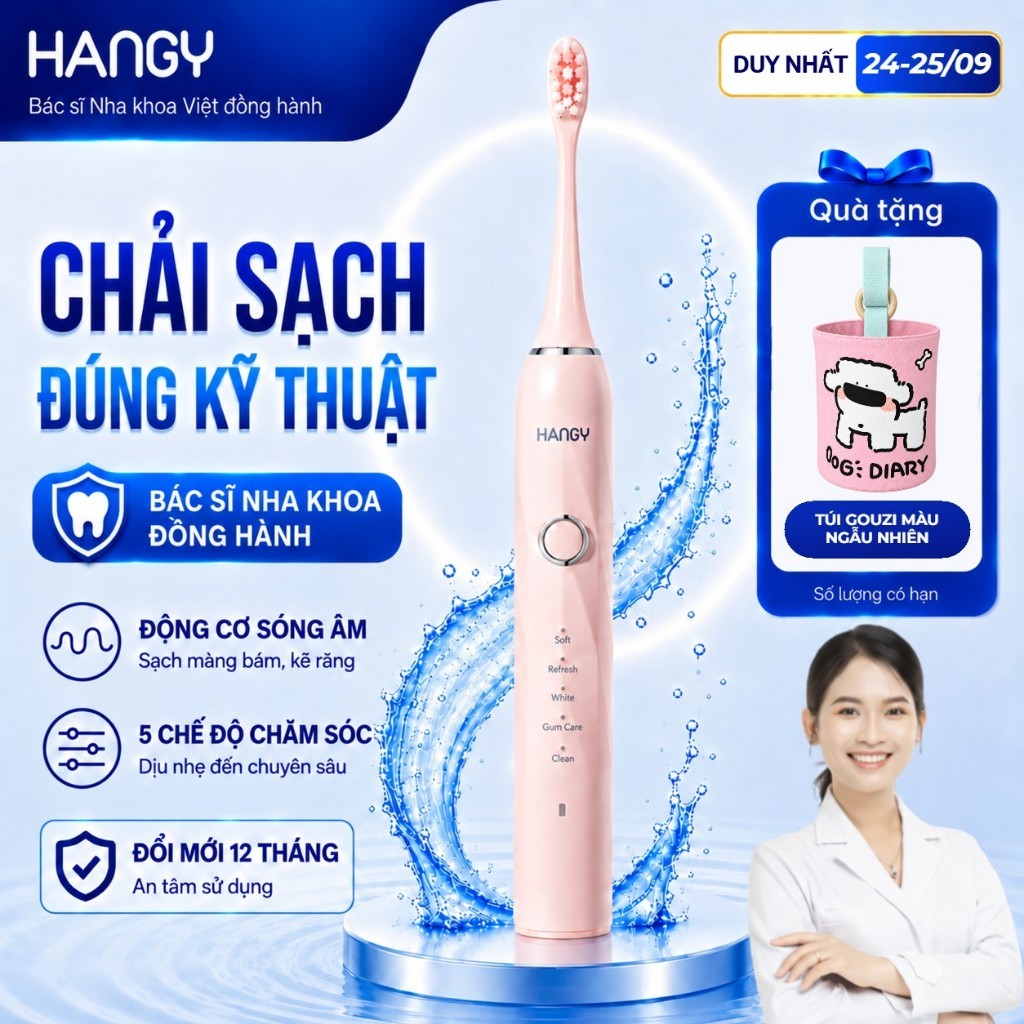 Bàn chải điện HANGY chuẩn nha khoa HY23 Pro & X1