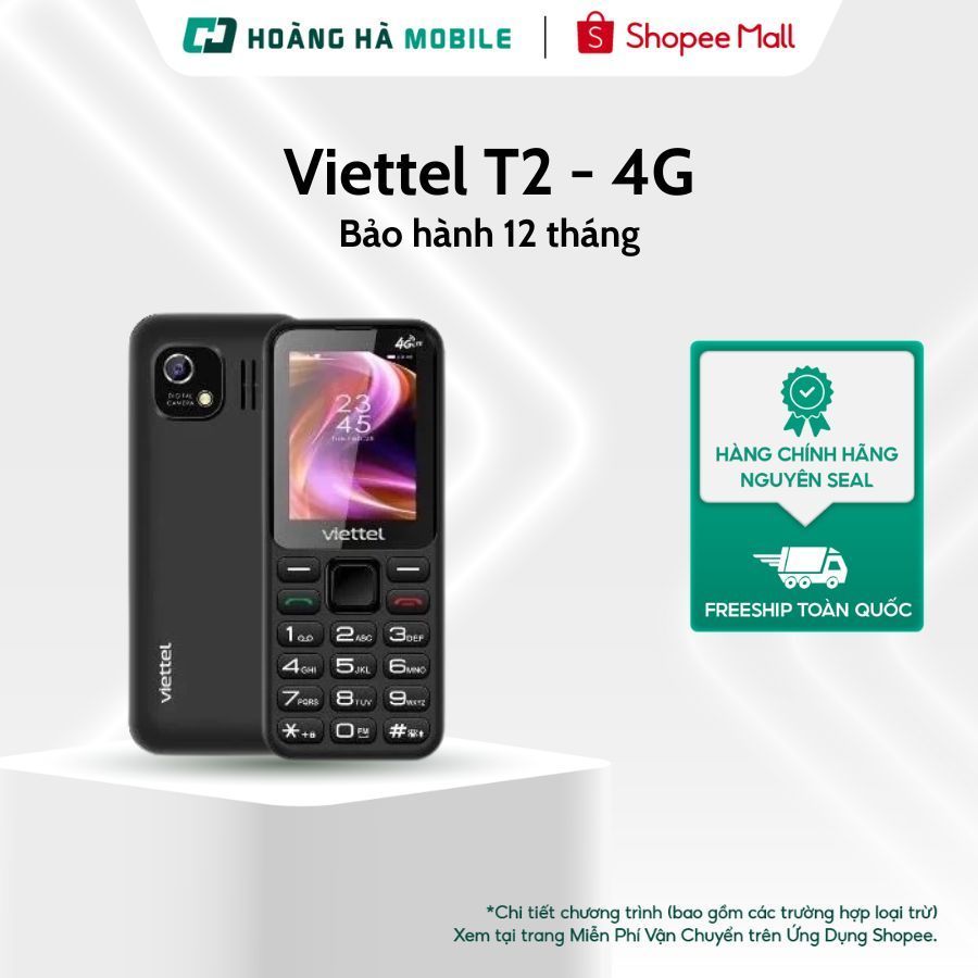 (Giao Hỏa Tốc) Điện thoại Viettel T2 4G 2,4" - 1400mAh- Chính hãng (Dùng cho mọi nhà mạng - Nguyên Seal)
