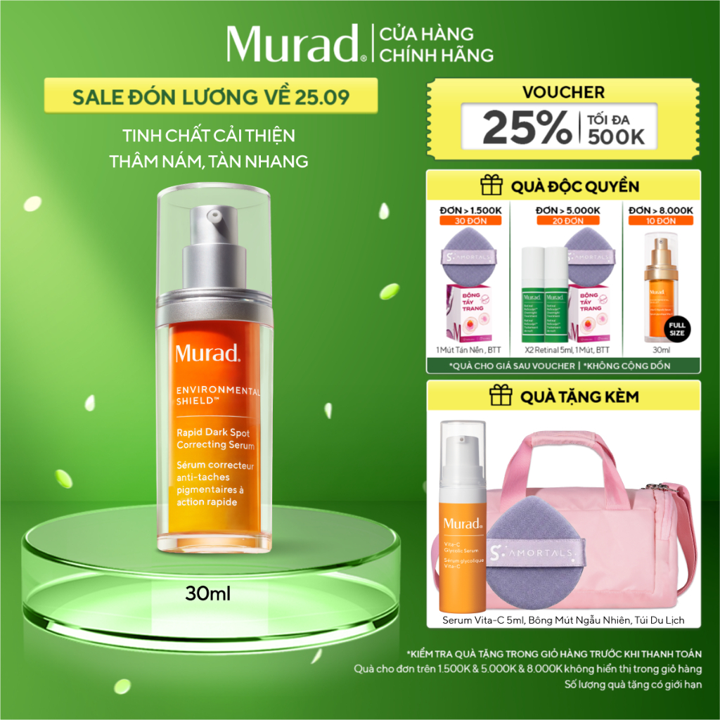 Tinh chất hỗ trợ làm mờ vết nám Murad Rapid Dark Spot Correcting Serum 30ml