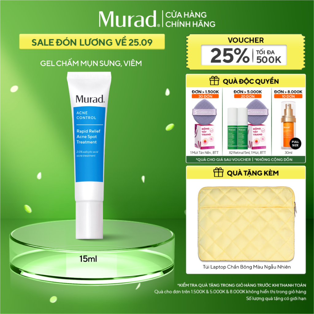 [HSD 14 THÁNG] Gel chấm mụn Murad Rapid Relief Acne Treatment 15ml