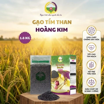 (1.8KG/TÚI) Gạo tím gạo lứt ST25 Hoàng Kim Thiên Ân - Gạo Cao Cấp Thơm Ngon Dẻo Ngọt Tự Nhiên - Giàu dinh dưỡng