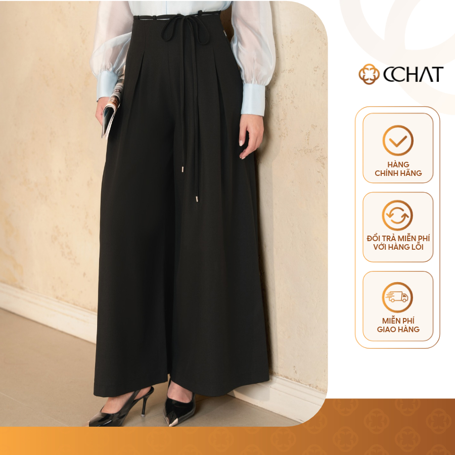 Quần Ống Rộng 𝐂𝐂𝐇𝐀𝐓 Dáng Suông Rộng Yuna Chất Liệu Tuytsi Cao Cấp 15QDS2054ST