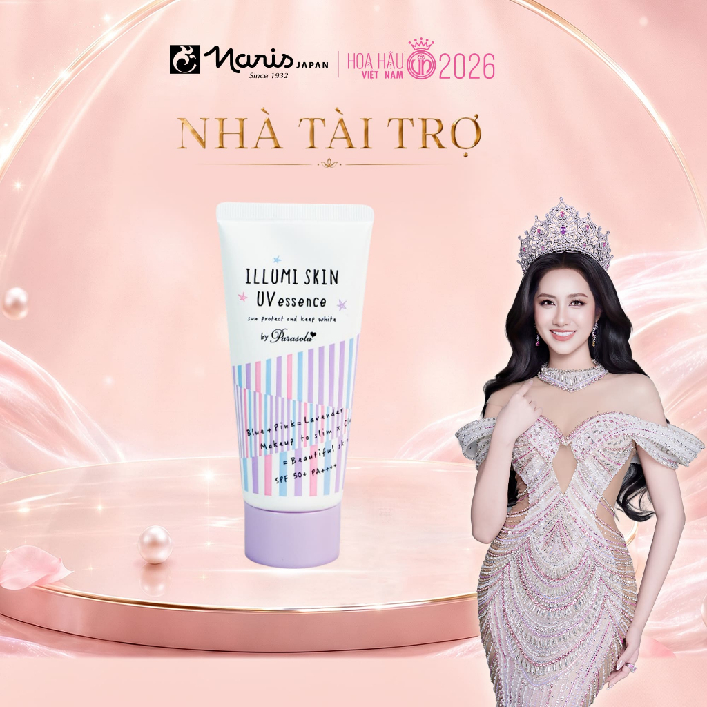 Gel chống nắng nâng tông Naris Parasola Illumi Skin UV Essence SPF50+/PA++++ 80gr