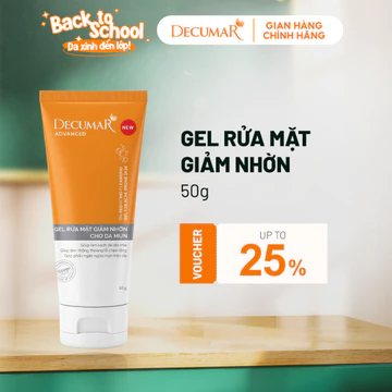 Sữa rửa mặt cho da dầu mụn Decumar Advanced dạng gel cân bằng độ PH, kiểm soát nhờn, ngừa mụn