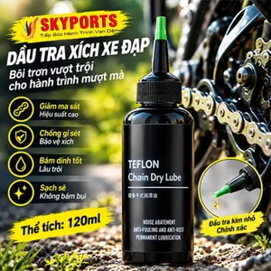 Dầu tra xích xe đạp KHÔ bôi trơn xích xe đạp rất tốt giúp tăng tuổi thọ xích chống bám bụi tốt