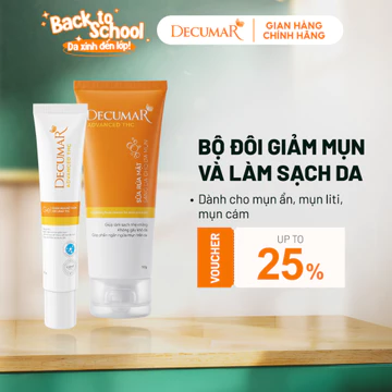 Combo chấm giảm mụn, mờ thâm sẹo từ nghệ không màu Decumar THC - THC03, DTS10