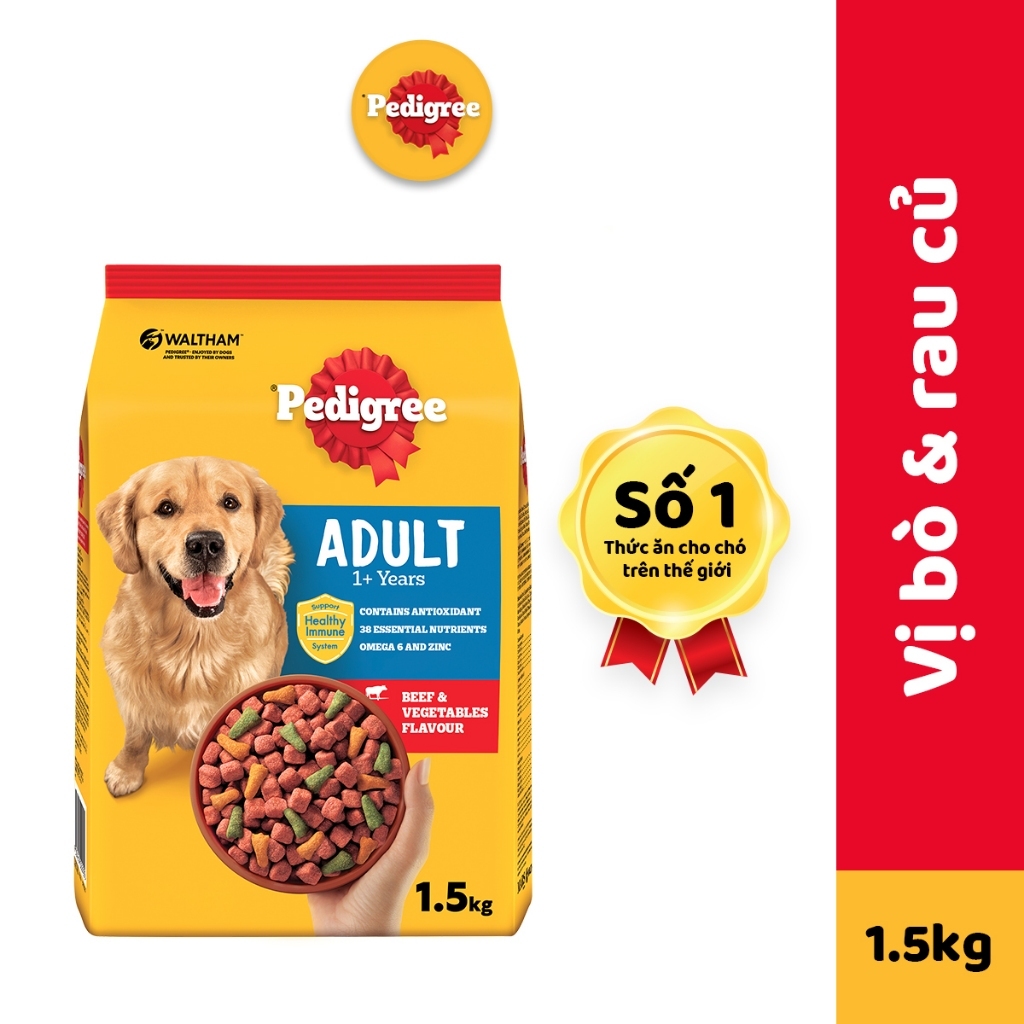 Thức Ăn Dạng Hạt Khô Cho Chó Lớn PEDIGREE Vị Bò Và Rau Củ