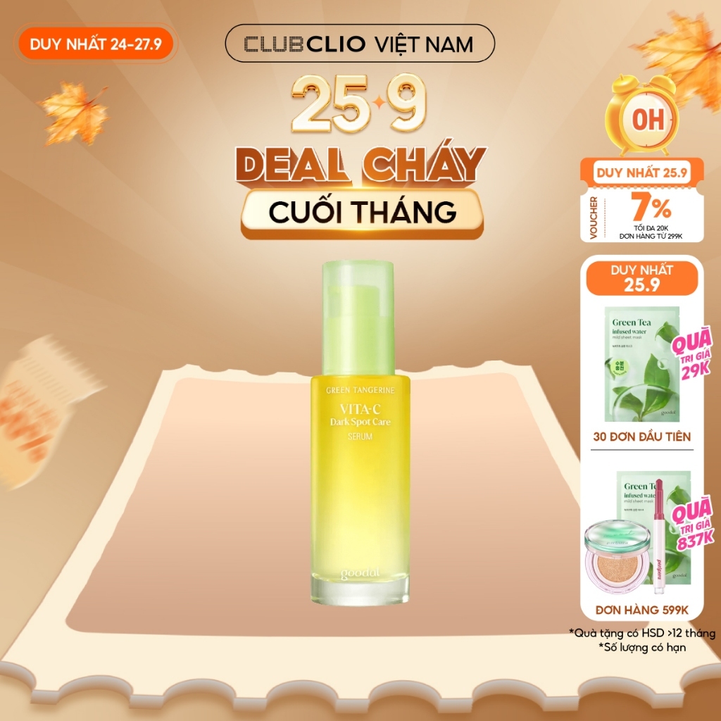 [Săn Deal] Tinh Chất Dưỡng Ẩm Giúp Sáng Da Goodal Green Tangerine Vita C Dark Spot Care Serum(40ml)